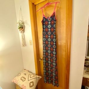 Aztec print maxi dress